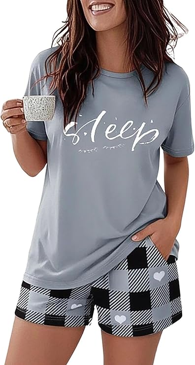CHICME Pajamas Set for Women 2 Piece Pjs Lounge Set