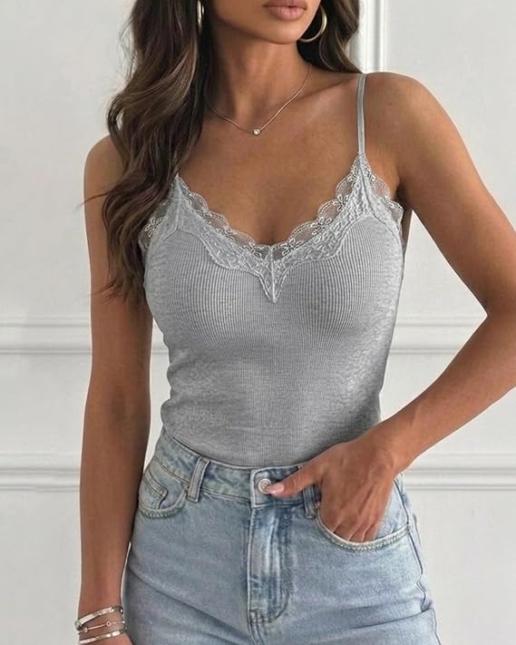 CHICME Womens Camisole with Built in Bra Cami Tank Tops