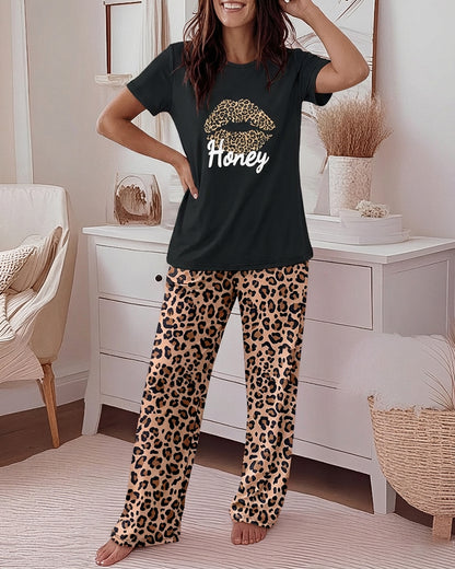 CHICME Womens Pajamas Sets 2 Piece Short Sleeve Lounge Set