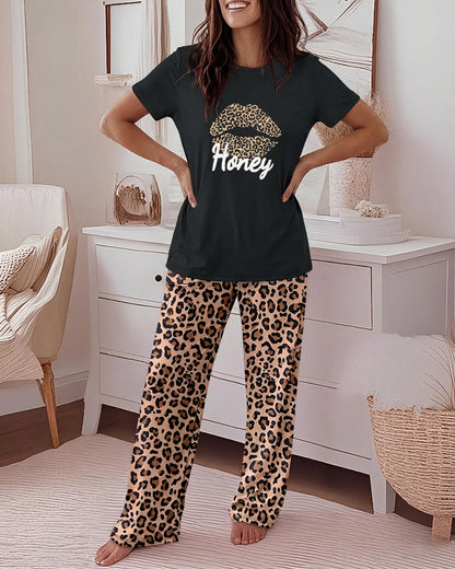 CHICME Womens Pajamas Sets 2 Piece Short Sleeve Lounge Set