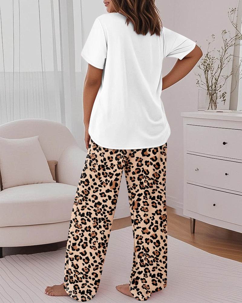 CHICME Womens Pajamas Sets 2 Piece Short Sleeve Lounge Set