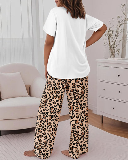CHICME Womens Pajamas Sets 2 Piece Short Sleeve Lounge Set