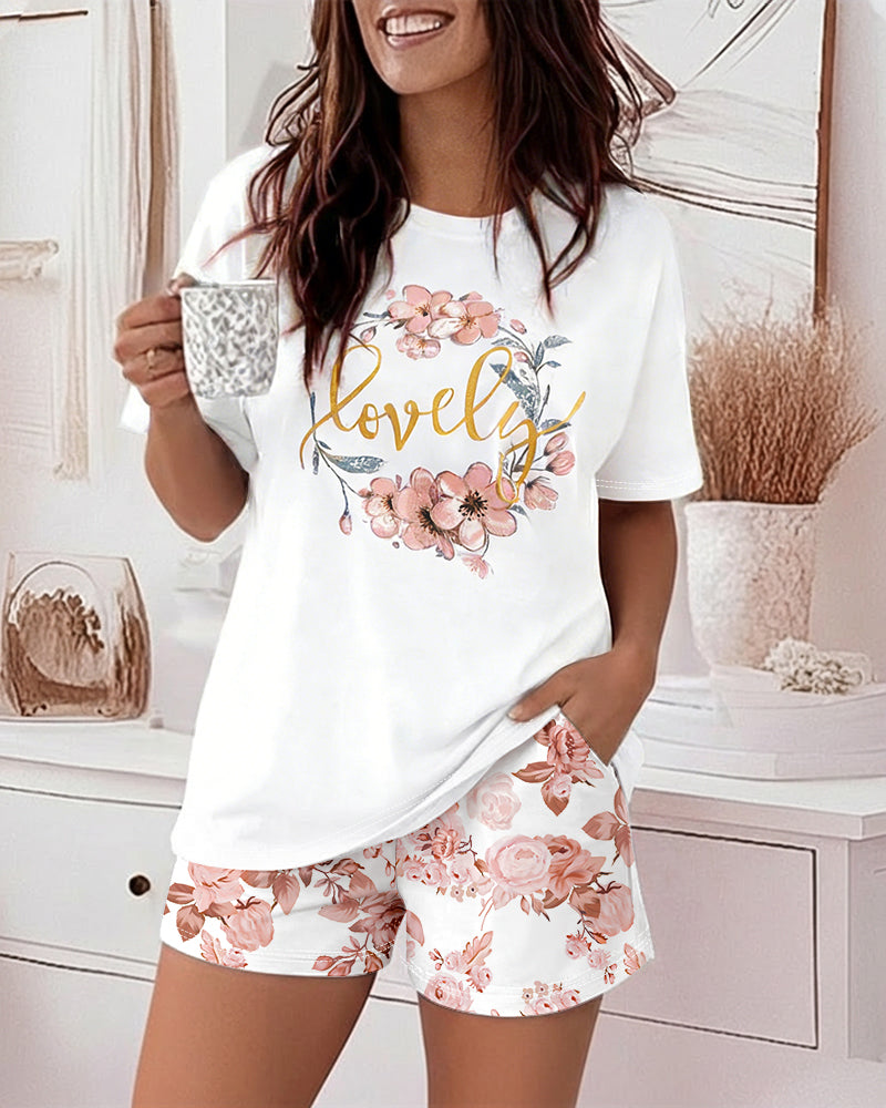 CHICME Pajamas Set for Women 2 Piece Pjs Lounge Set