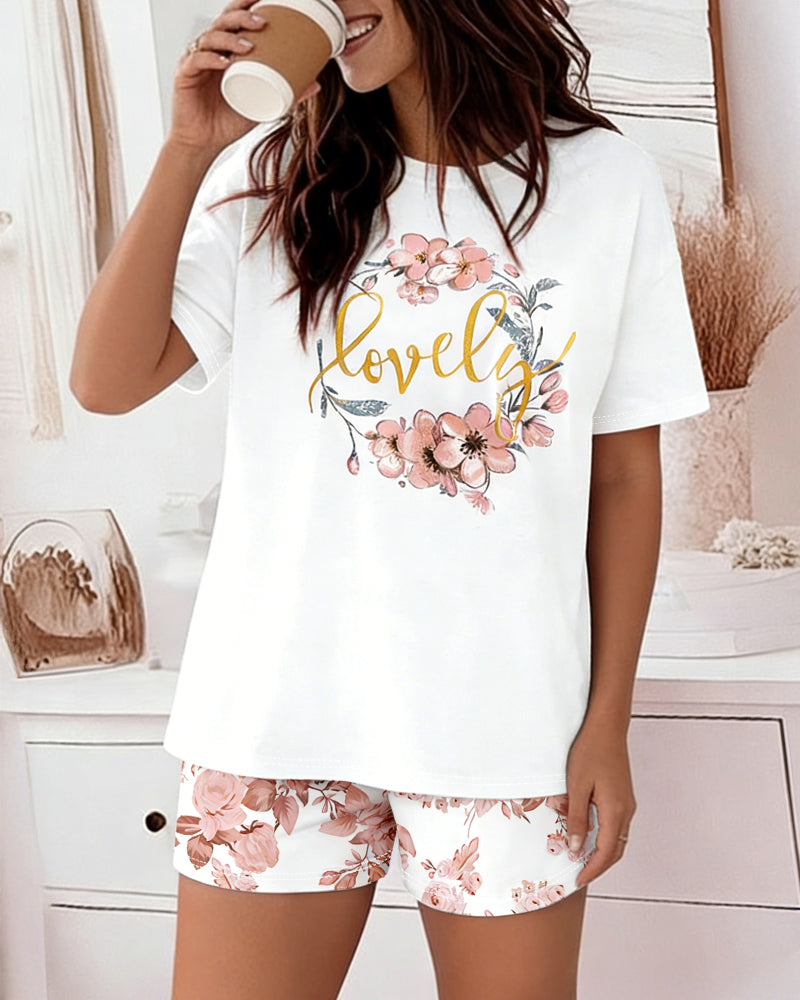 CHICME Pajamas Set for Women 2 Piece Pjs Lounge Set