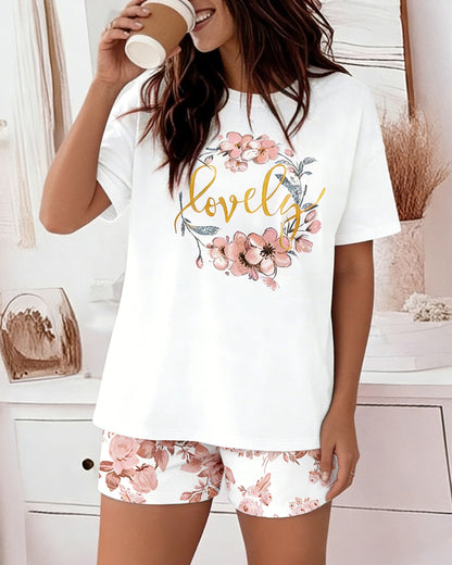 CHICME Pajamas Set for Women 2 Piece Pjs Lounge Set