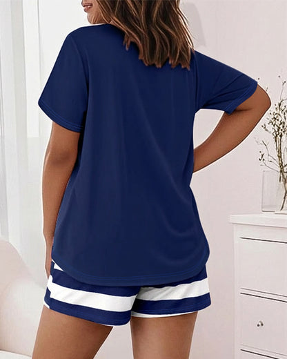 CHICME Pajamas Set for Women 2 Piece Pjs Lounge Set