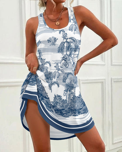 CHICME Womens Summer Dresses Casual Sleeveless U Neck Sundress
