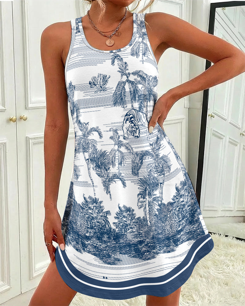 CHICME Womens Summer Dresses Casual Sleeveless U Neck Sundress