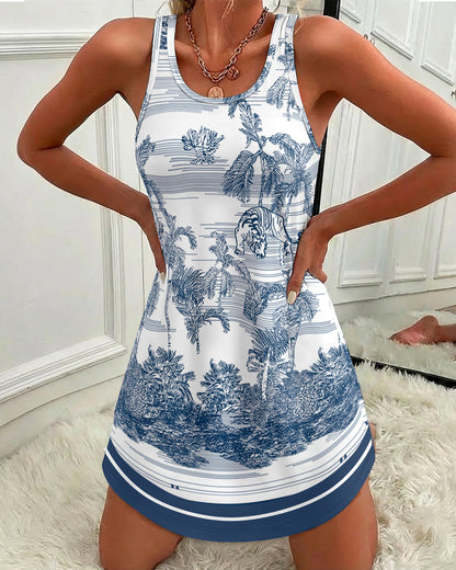 CHICME Womens Summer Dresses Casual Sleeveless U Neck Sundress