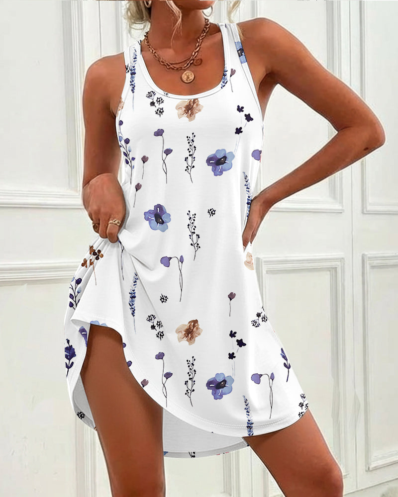 CHICME Womens Summer Sleeveless U Neck Casual Dresses