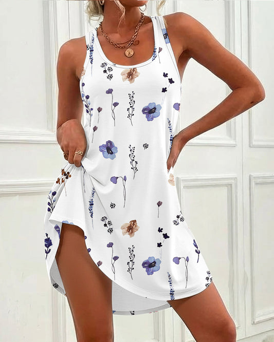 CHICME Womens Summer Sleeveless U Neck Casual Dresses