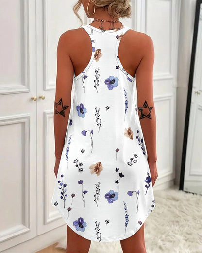 CHICME Womens Summer Sleeveless U Neck Casual Dresses