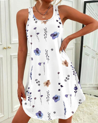 CHICME Womens Summer Sleeveless U Neck Casual Dresses