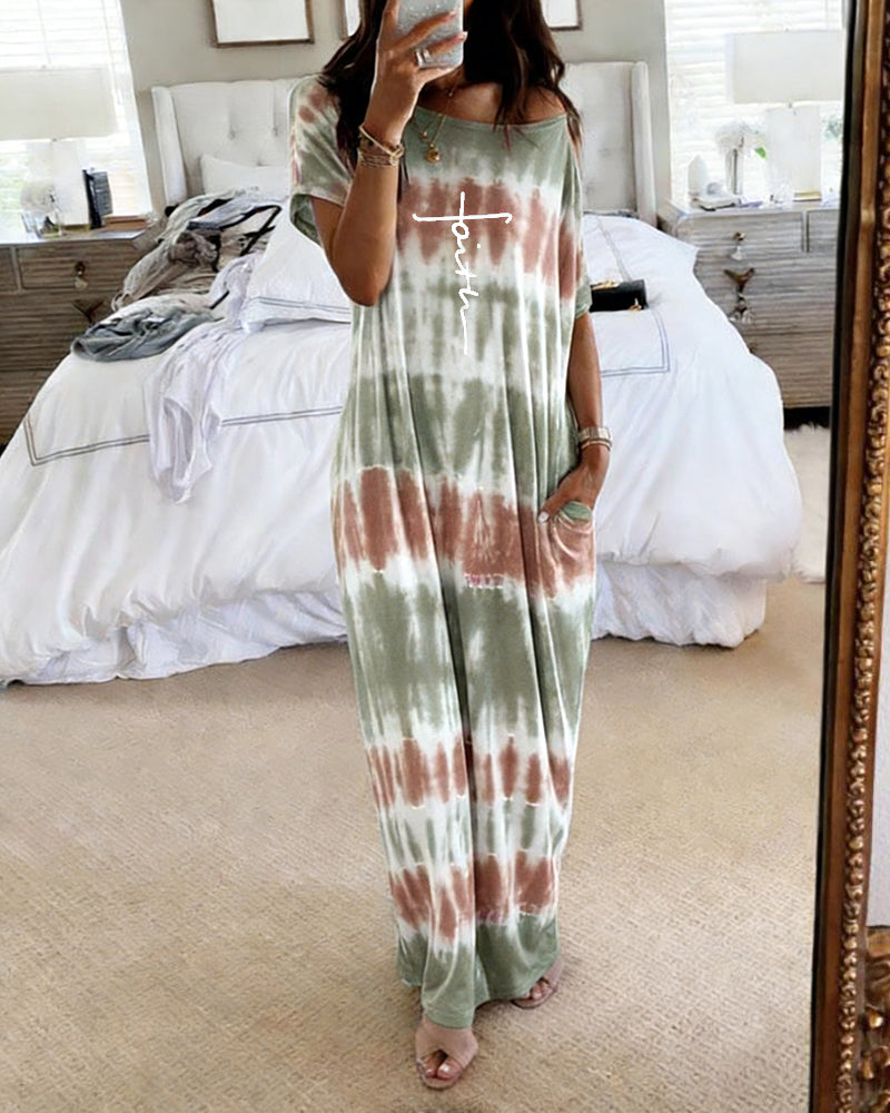 CHICME Long Nightgowns for Women Short Sleeve Pajama Nightgown Maxi House Dress with Pockets Sleepwear