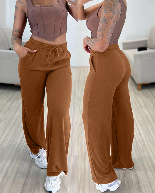 CHICME Women’s Casual 2026 High Waisted Lounge Pants with Pockets