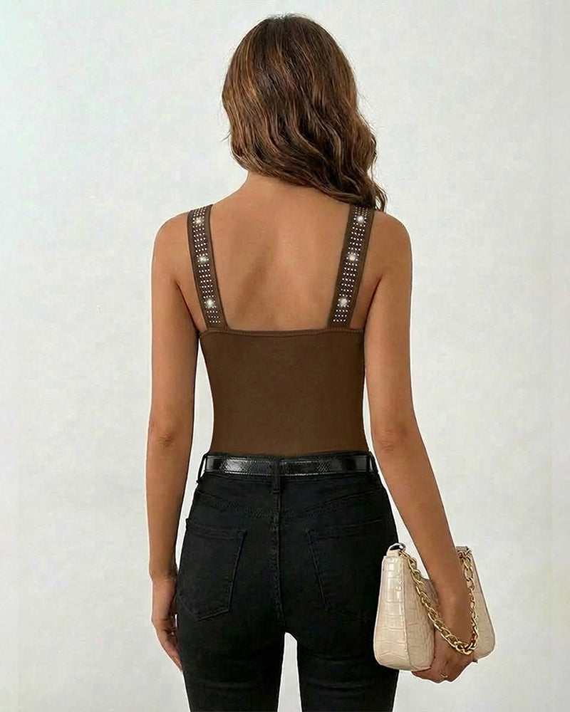 CHICME Square Neck Sleeveless Tank Top