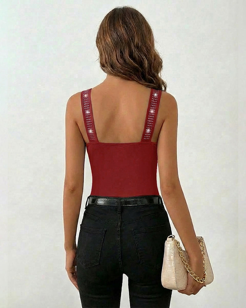 CHICME Square Neck Sleeveless Tank Top