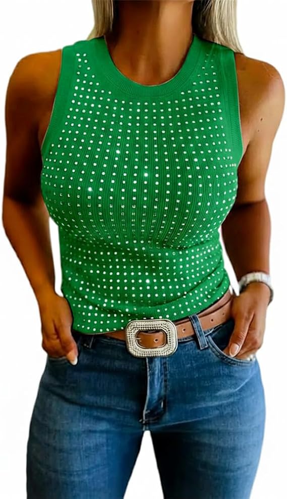 CHICME Womens Summer Sleeveless Ribbed Tank Tops